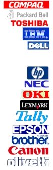 R�paration materiel COMPAQ PACKARD BELL TOSHIBA IBM DELL HP NEC OKI LEXMARK TALLY EPSON BROTHER CANON OLIVETTI